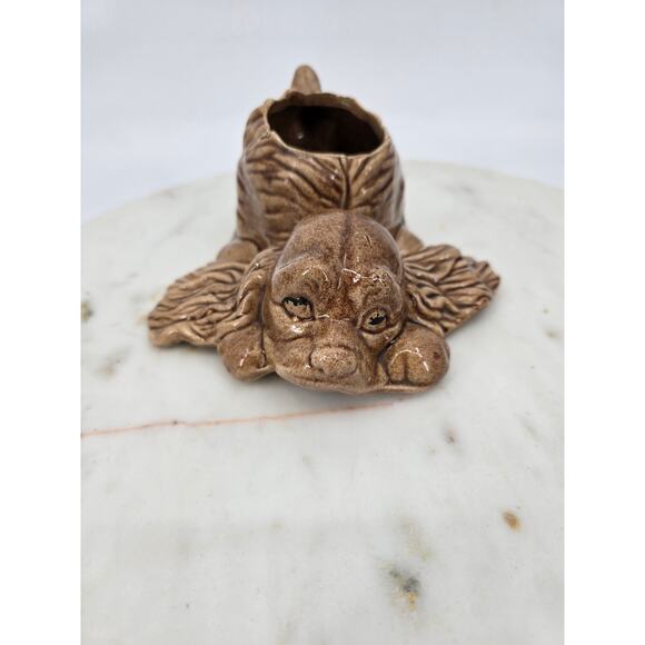 Unmarked Vintage Ceramic Dog Planter - Picture 2 of 7